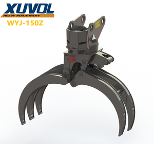 XUVOL Forestry 12 15T Excavator Attachment <strong>Timber</strong> Clamp Wood Grab Hydraulic Log Bunching Grapple 360&deg; Rotation Five Claw Grapple - Product Image 2