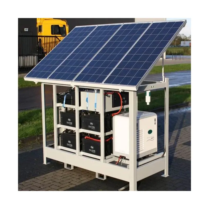 Sistema de energía Solar para uso doméstico, paneles solares de poliéster Mono, sin conexión a la red, 5kw