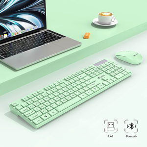 Venta caliente Multi-Dispositivo Inalámbrico Teclado y Ratón Combo Modelo Dual para Laptop Tablet PC Pad - Product Image 3
