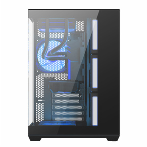OEM özel tam görünüm çift temperli cam USB3.0 orta kule ATX durumda oyun PC durumda bilgisayar kasası kuleleri sunucu kasası - Product Image 4