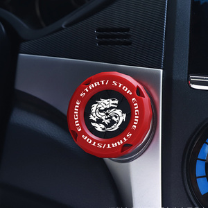 Car Accessories Motorcycle Ignition Key Switch Cover Rotary <strong>Push</strong> <strong>Start</strong> <strong>Button</strong> Cover - Product Image 2
