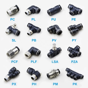 PX PYB BSP M5 1/8 “1/4” 3/8 “1/2” 三向空气压缩机配件y型气动连接器3向y管配件 - Product Image 6