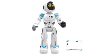 Fern gesteuertes Roboters pielzeug für Kinder, programmier bare RC-Smart-Roboter mit Musik demo und LED-Ausdrucks funktion - Product Image 2