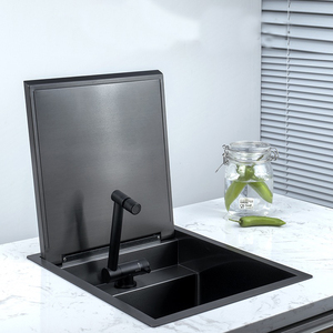 Fabrika özelleştirmek rv lavabo 16g mutfak undermount 304 paslanmaz çelik gizli lavabo kapak katlanır fabrika özelleştirmek rv lavabo 16 - Product Image 1