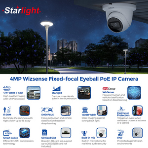 大华4MP 5MP 8MP炮塔子弹圆顶SMD加人工智能人和车辆运动检测音频Wizsense DMSS 4k网络PoE IP摄像机 - Product Image 2