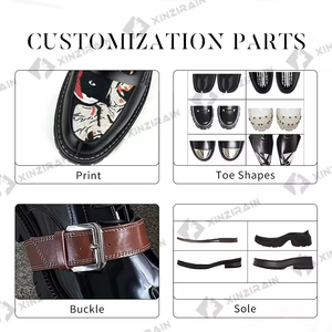 زينزيزيزيرف مخصص برباط رجال الأعمال الرسمي جلد طبيعي عالي اللمعان غطاء اصبع القدم فستان أكسفورد المطر - Product Image 3