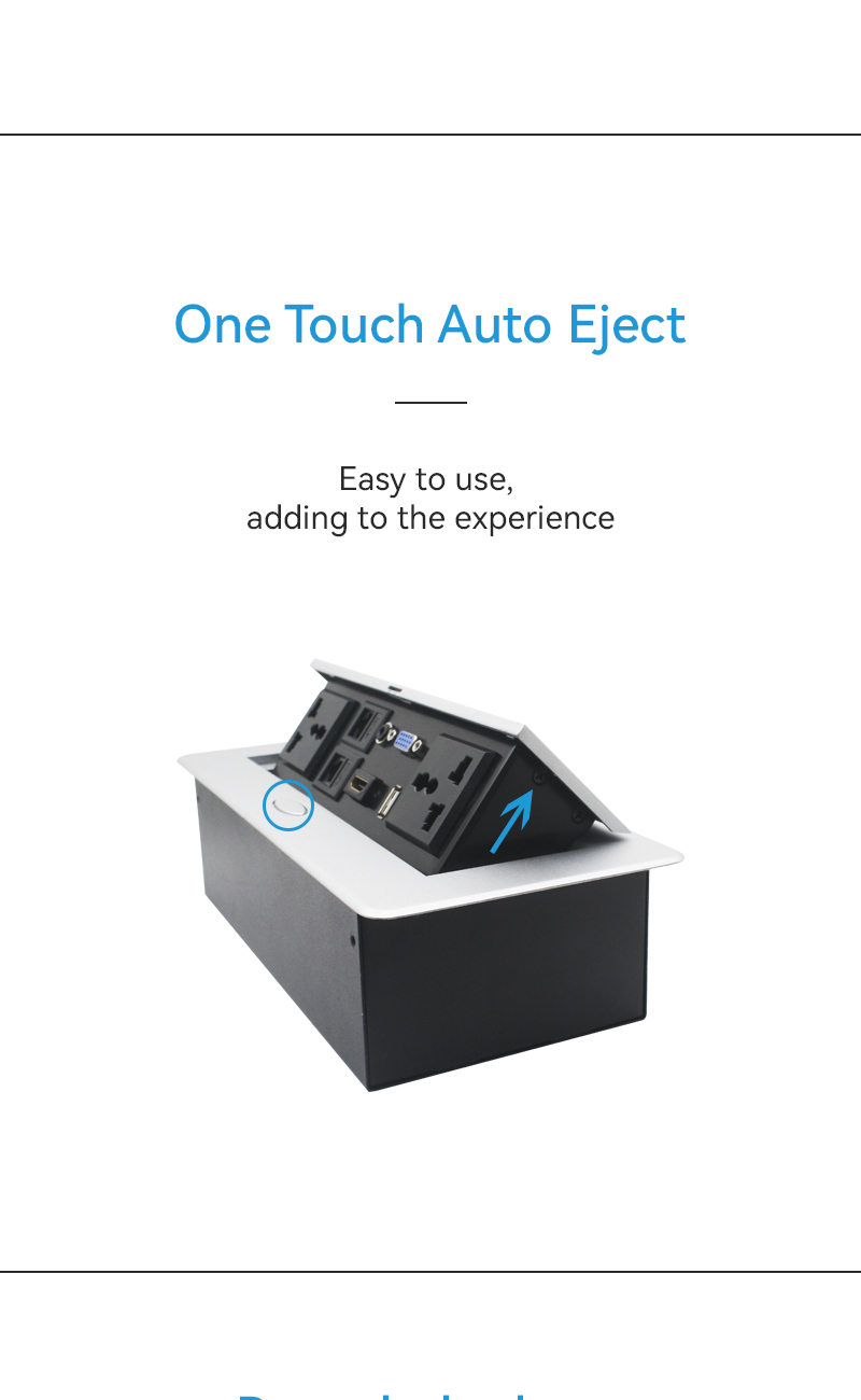 New Design Custom Desktop Power Socket Desktop Hidden Socket Table Mount Socket Outlet