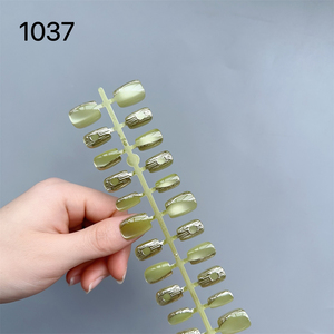 人工指ネイル2024年Gilding新デザインイン人気メタリック人工指ネイル工場直接価格 - Product Image 3