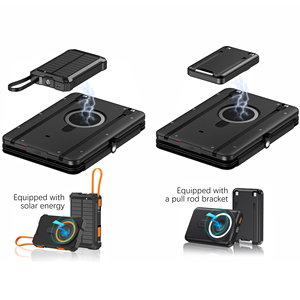 Panel de carga Solar portátil multifuncional para exteriores, dispositivo de salida Powerbank plegable de 10000mAh, herramienta de Camping - Product Image 2