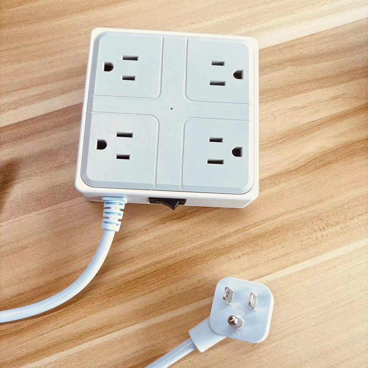 Square plug power strip