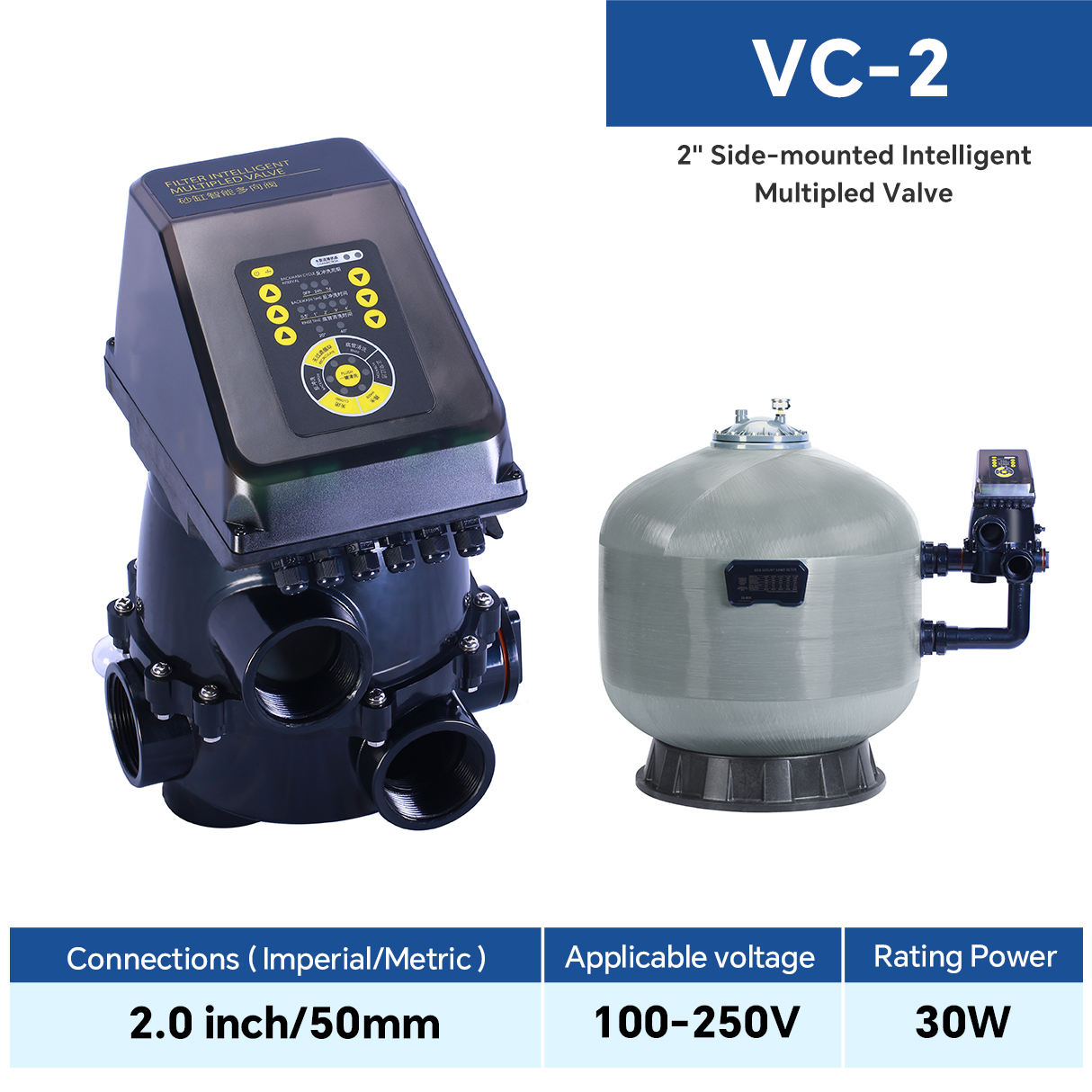 Moule latéral noir VC-2/2,0 pouces