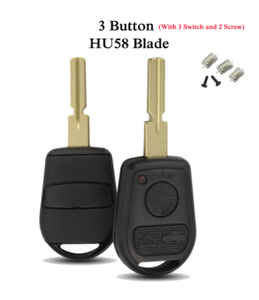TranSponder araba anahtarı Fob araba anahtarı kabuk kapak kılıf B M W 2/3 düğmeler uzaktan anahtar kabuk ile HU92/HU58 bıçak - Product Image 5