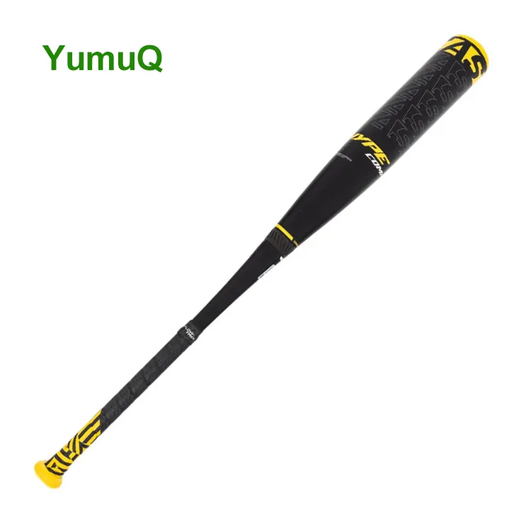 YumuQ logotipo personalizado impresión colorida/calcomanía bate de béisbol compuesto para juego de adultos