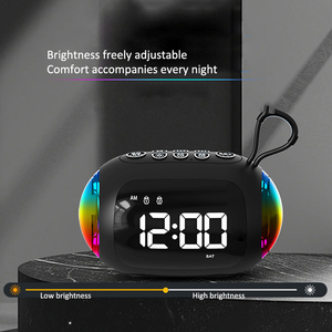 <strong>Time</strong> Display Alarm Clock LED Atmosphere Lamp with Bluetooth Speaker Dazzling <strong>Lights</strong> Support AUX/USB FLash Driver/TF/FM Radio - Product Image 5
