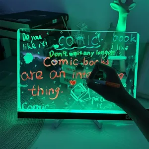A3 Uitwisbaar Acryl Schrijfblok Led Licht Kleur Veranderende Pen Stand Perfect Cadeau Studenten Leraar Dag Afstuderen - Product Image 1