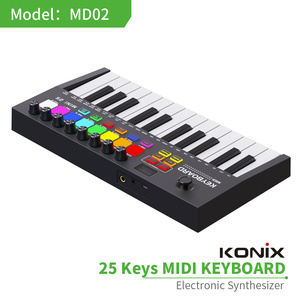 Konix OEM fábrica 25 teclas profesional Piano Digital instrumento Musical Midi teclado controlador - Product Image 5