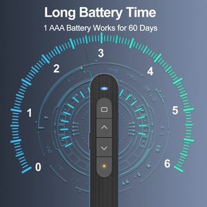 Langstrecken-Power-Point-Stift 2,4 GHz PPT-Seite zum Drehen der drahtlosen Fernbedienung Laserpointer-Stift für Speech4-Tasten Presenter-Stift - Product Image 2