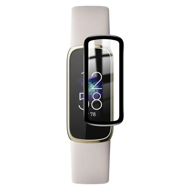 إكسسوارات ساعة ذكية غطاء كامل لـ Fitbit Luxe PMMA غشاء واقي منحني ثلاثي الأبعاد