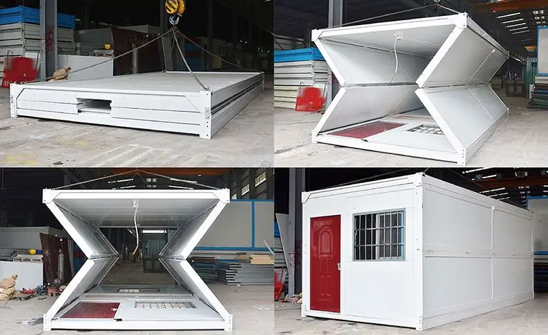 20ft Flat Pack Container House 40ft Prefabricated Container Factory Prefab House Foldable Container House