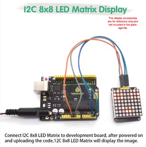 Keyes tudio Rote Farbe Common Cathode I2C 8*8 LED-Punkt matrix modul HT16K33 für Arduino - Product Image 5