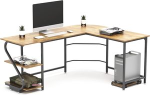 Mesa DE ORDENADOR DE OFICINA multiusos en forma de L Mesa de juegos Escritorio para el hogar - Product Image 2