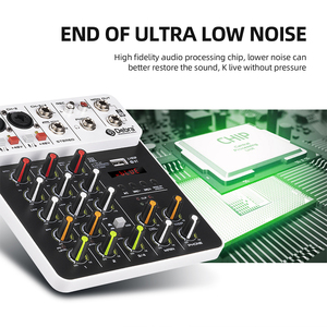 プロ用4チャンネルUSBデジタルオーディオミキサー音楽サウンドパワーミキサーハイインターフェイスオーディオサウンドカード - Product Image 3