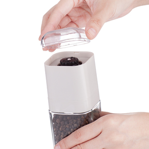 Kitchen Large Capacity Adjustable <strong>180ml</strong> square <strong>Glass</strong> Manual Salt and Pepper Seasoning Mill Spice <strong>Grinder</strong> Bottle - Product Image 2