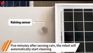 Robot pembersih Panel surya Kanan & kiri, Multifit dapat disesuaikan sistem deteksi tepi otomatis <span class=keywords><strong>Sensor</strong></span> tetesan hujan pengisian sendiri - Product Image 6