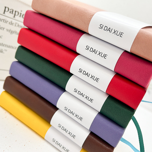 B5 Größe Gelbe Farbe Pu Leder Gepunktetes Notizbuch mit verschiedenen Farben - Product Image 2