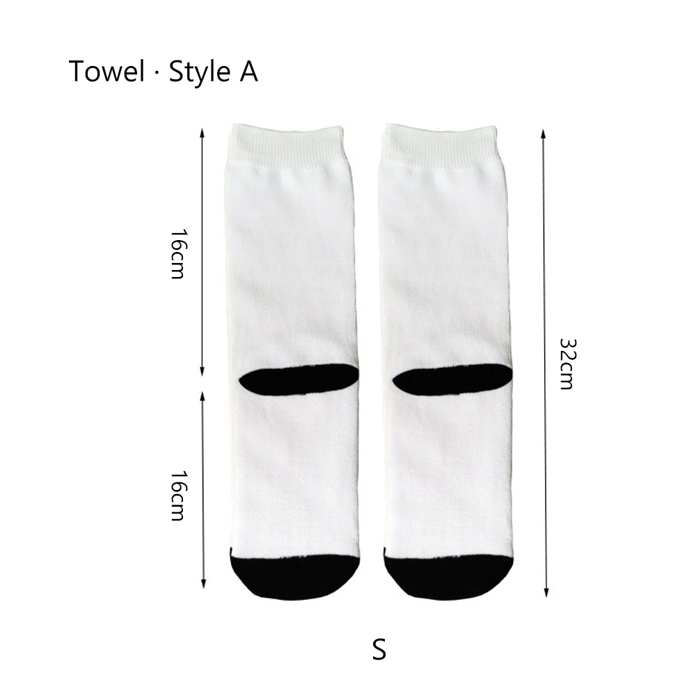 White Terry Black Heel 32cm
