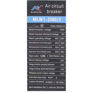 Zyw1 מסגרת masterpact אוניברסלי אוויר מפסקי חשמלי 400v/690v 50/60hz acb 800a 1200a 1600a 200a