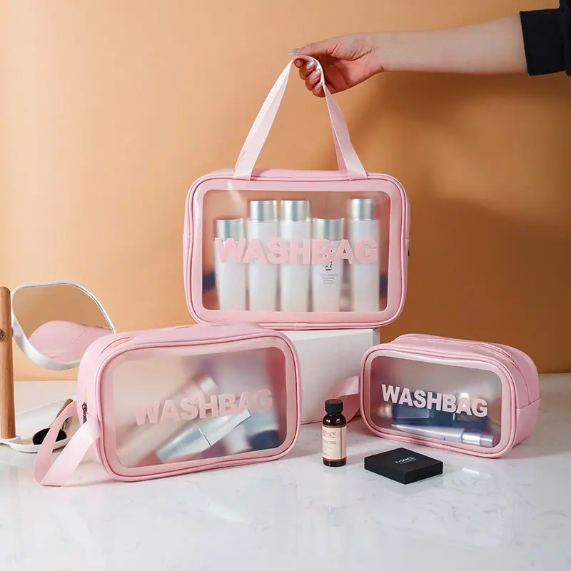 Bolsa de cosméticos feminina de viagem, bolsa à prova d'água para maquiagem