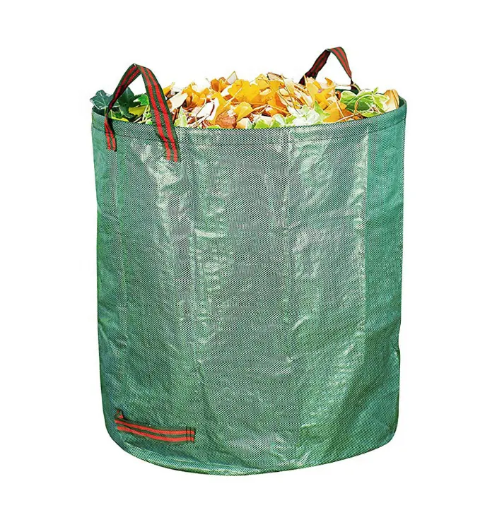Esportazione di alta qualità e bio-degradabile colore verde 72 galloni borsa da giardino, borsa da giardino Pop-up, borsa per rifiuti da giardino 272L