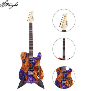 Vendita Diretta dalla Fabbrica Chitarra Elettrica in Legno Viola con Pickup H-H OEM ODM Accettati Materiale Fondo/Fasce in Acero - Product Image 5