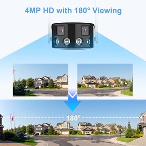 ICsee 6mp双镜头全景固定网络WiFi户外子弹摄像机Ai Ip 180度全景子弹闭路电视安全摄像机 - Product Image 6