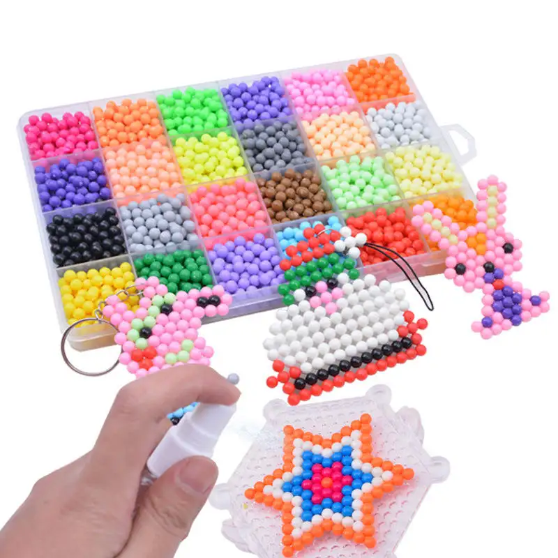 Regalo popolare per bambini 5mm Perler Beads fusibile creativo Hama Beads bambini 3d fai da te giocattolo artigianale fatto a mano perline da stiro sfuse