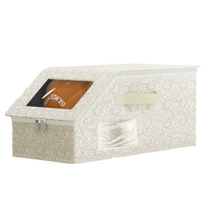 Hat storage box ant pattern beige