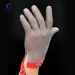 Safety Proof <strong>Wire</strong> <strong>Mesh</strong> Anti Cut Gloves Level <strong>5</strong> Long Sleeve Industrial Stainless Steel Chainmail Glove Metal Chainmail Protective - Product Image 1