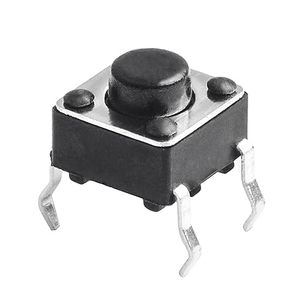 6x6mm x 5mm momentaneo tattile tattile interruttore a pulsante per PCB 4 Pin DIP nero - Product Image 5