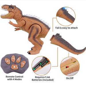 AiJH Rc dinozor gerçek çocuk LED ışık uzaktan kumanda çocuk gözler Glow uzaktan kumanda dinozor oyuncaklar yürüyüş arayacak - Product Image 3