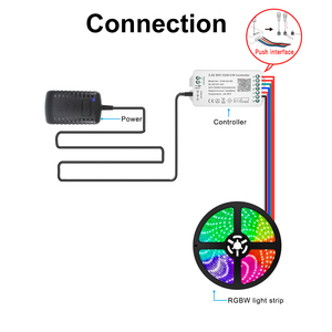 Прямая продажа, технология управления PWM, универсальный 433 м RF 2,4 г WIFI RGB CW TUYA RGB светодиодный контроллер - Product Image 5