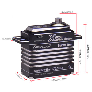 GXservo X80 80 кг Pro глубокий водонепроницаемый 1/8 автомобильный PWM цифровой рулевой механизм полностью металлический сервопривод для 1/10 компонентов автомобиля - Product Image 6