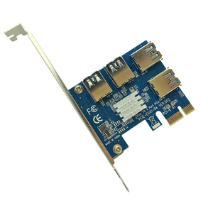 อะแดปเตอร์ PCIE เป็น PCI-E,ตัวแปลง PCI-Express แบบ1เทิร์น4ช่องเสียบ1x เป็น16x USB 3.0การ์ดไรเซอร์แบบพิเศษ - Product Image 1