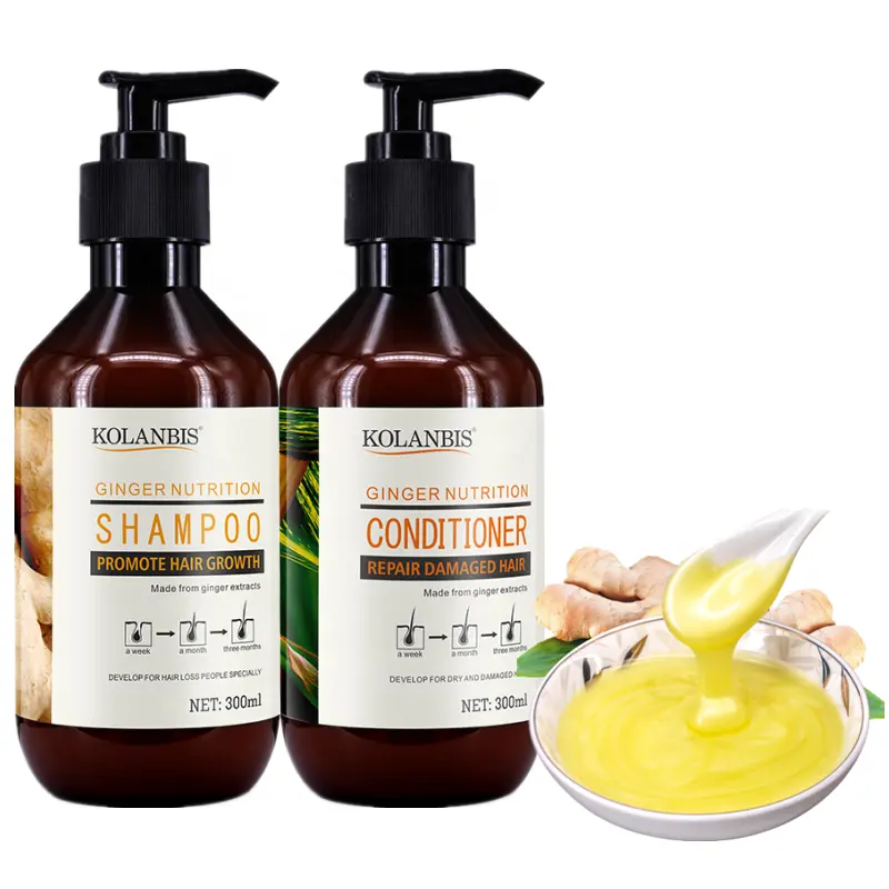 Ginger Shampoo And Conditioner Help Hair Growth Herbal Extract