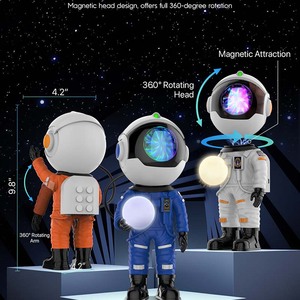 厂家批发Usb星星投影仪灯遥控器多色智能Led夜间宇航员星星投影仪