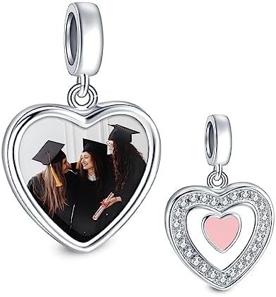 Photo amour rose coeur dangle