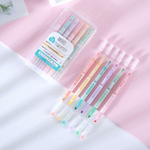 Resaltador de doble cabezal Los colores apilables se pueden pintar con un resaltador Kawaii que cambia de color - Product Image 2