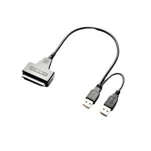 High Speed <strong>USB</strong> 2.0 to SATA 7+15 Pin 22 Pin Dual <strong>USB</strong> 2.0 to SATA Adapter Cable SATA to <strong>USB</strong> 2.5&quot; Inch Hard Disk Drive Cable - Product Image 1