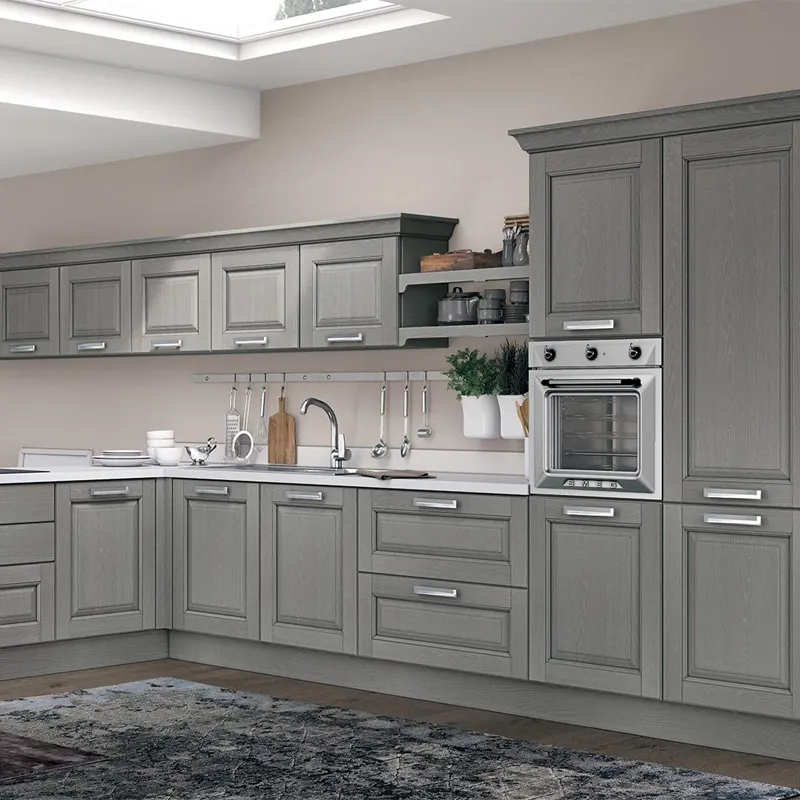 Глянцевый лаковый серый кухонный шкаф, модель дверей, кухонный подвесной шкаф, простой дизайн, австралийские столярные изделия