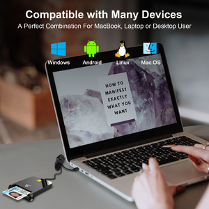 ZOWEETEK IC Card <strong>Reader</strong> ISO 7816 USB Smart <strong>Reader</strong> Writer Plug and Play ATM Debit Bank Credit Card <strong>Reader</strong> Payment - Product Image 4